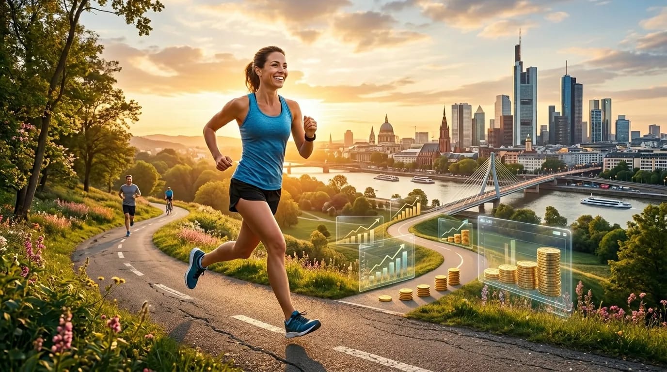 a woman running