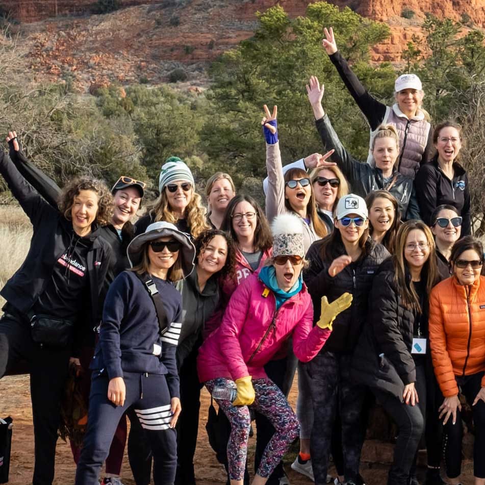 Women laughing and connecting at a GoBundance Women event